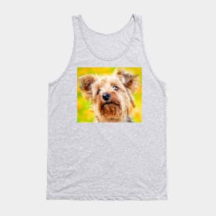 Painting-like Yorkie looking at you Tank Top